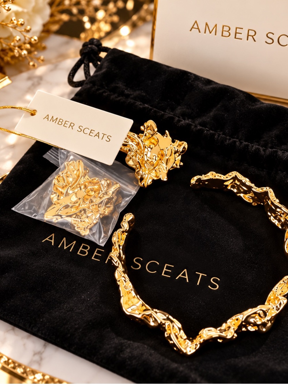 Amber Sceats Bracelet and Earrings
